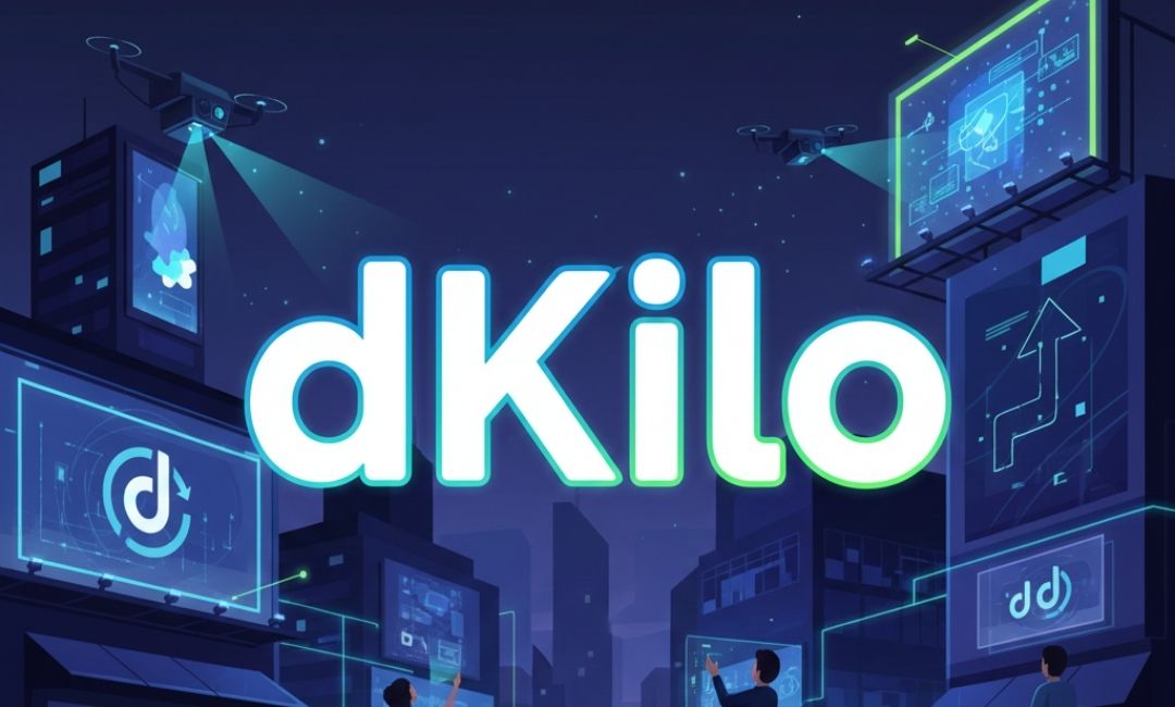 Smart city advertising ecosystem featuring dKilo’s connected digital billboards and real-time data screens.