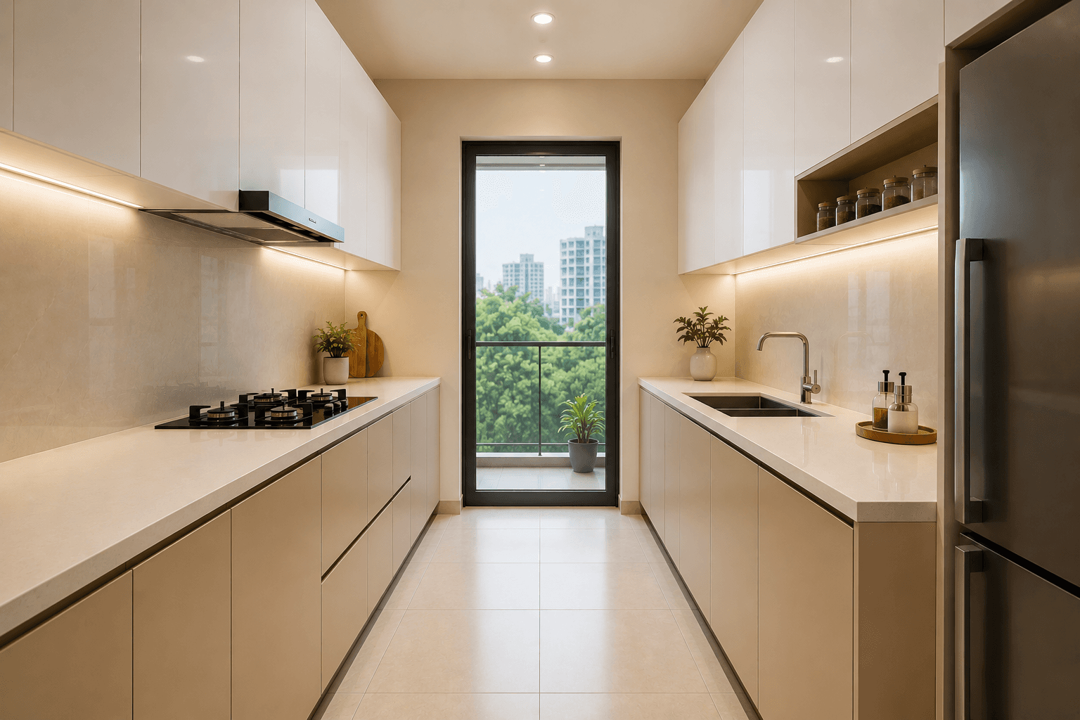 White and Beige Laminate