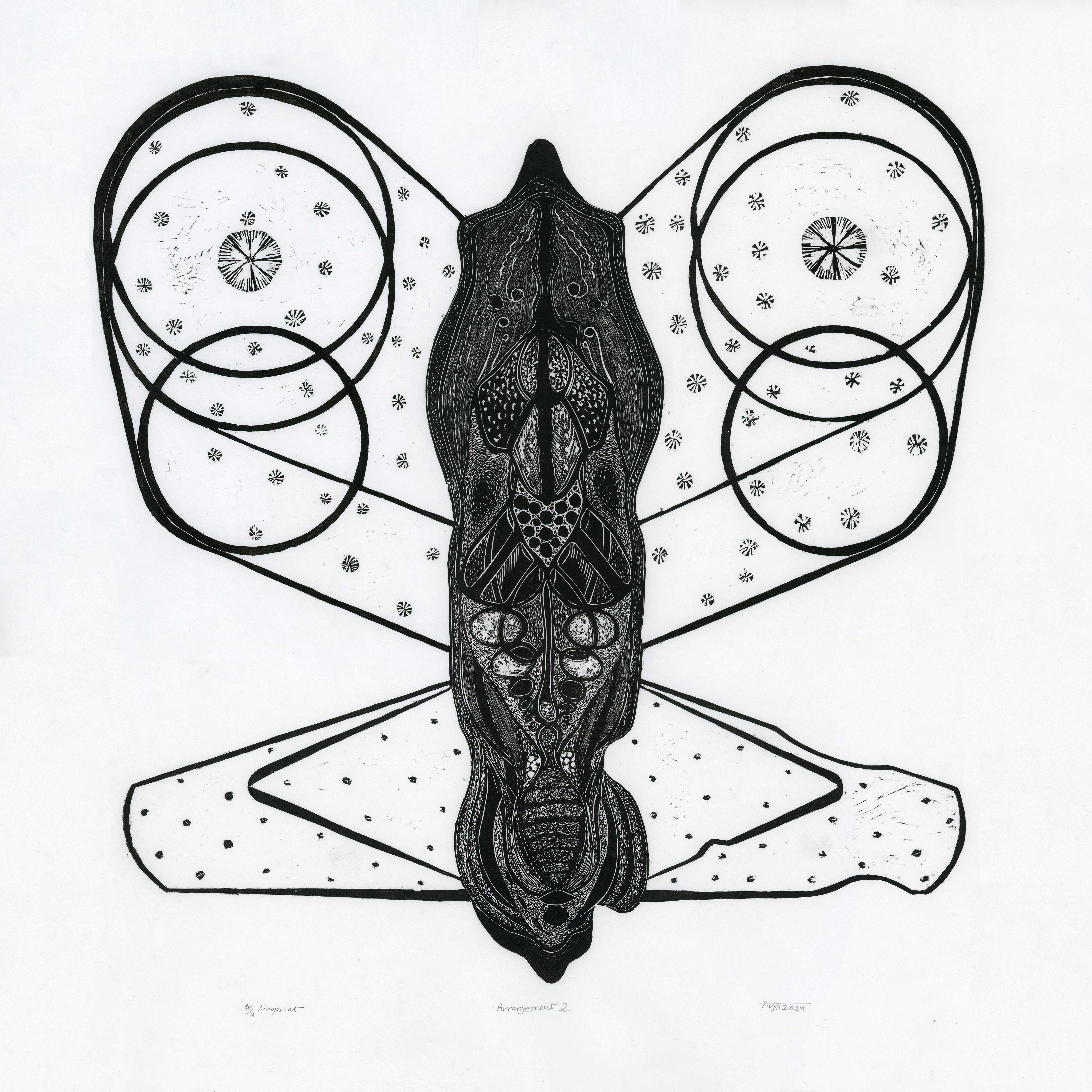 herd of sheep on road painting