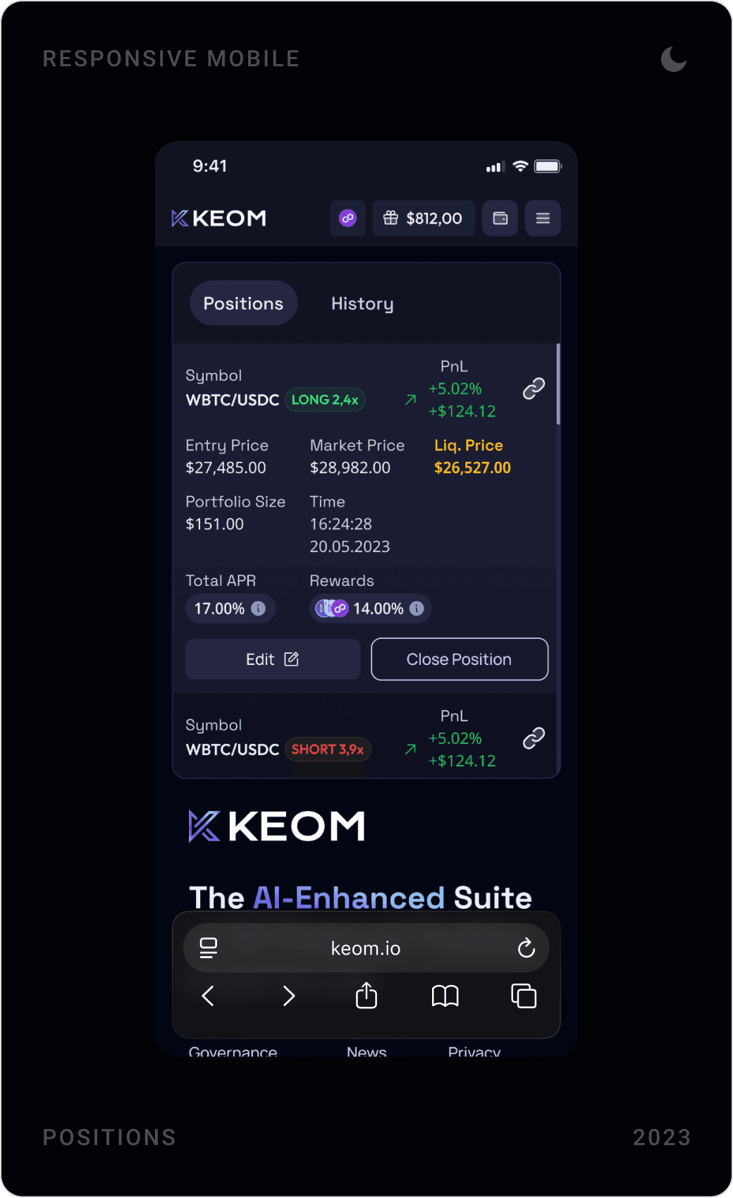 Professional DeFi Portfolio Tracking Mobile Design