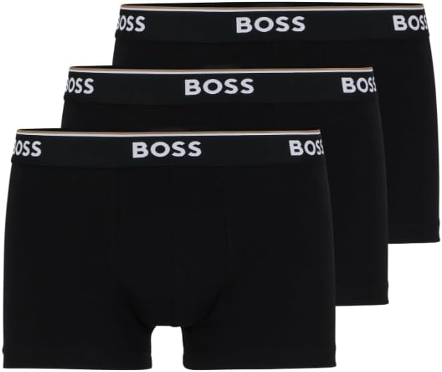 Boss Men's 3-Pack Stretch Cotton Regular Fit Trunks