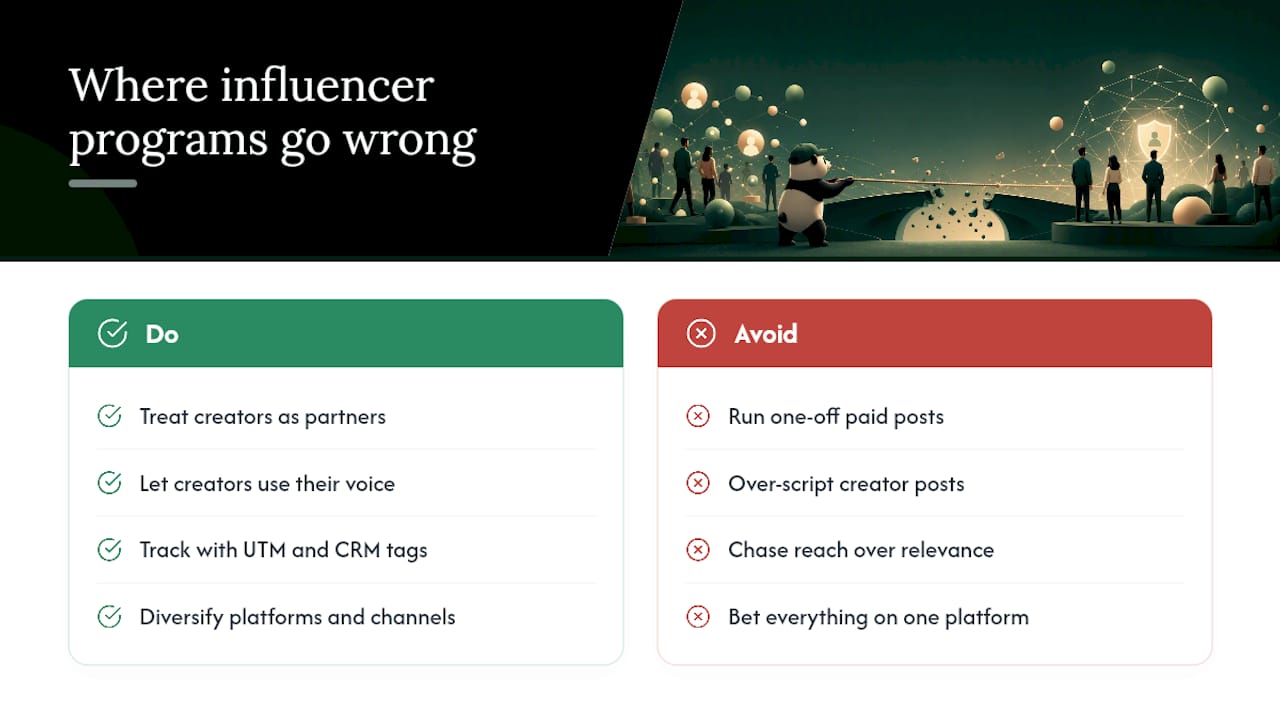 Where B2B Influencer Programs Go Wrong — overview diagram