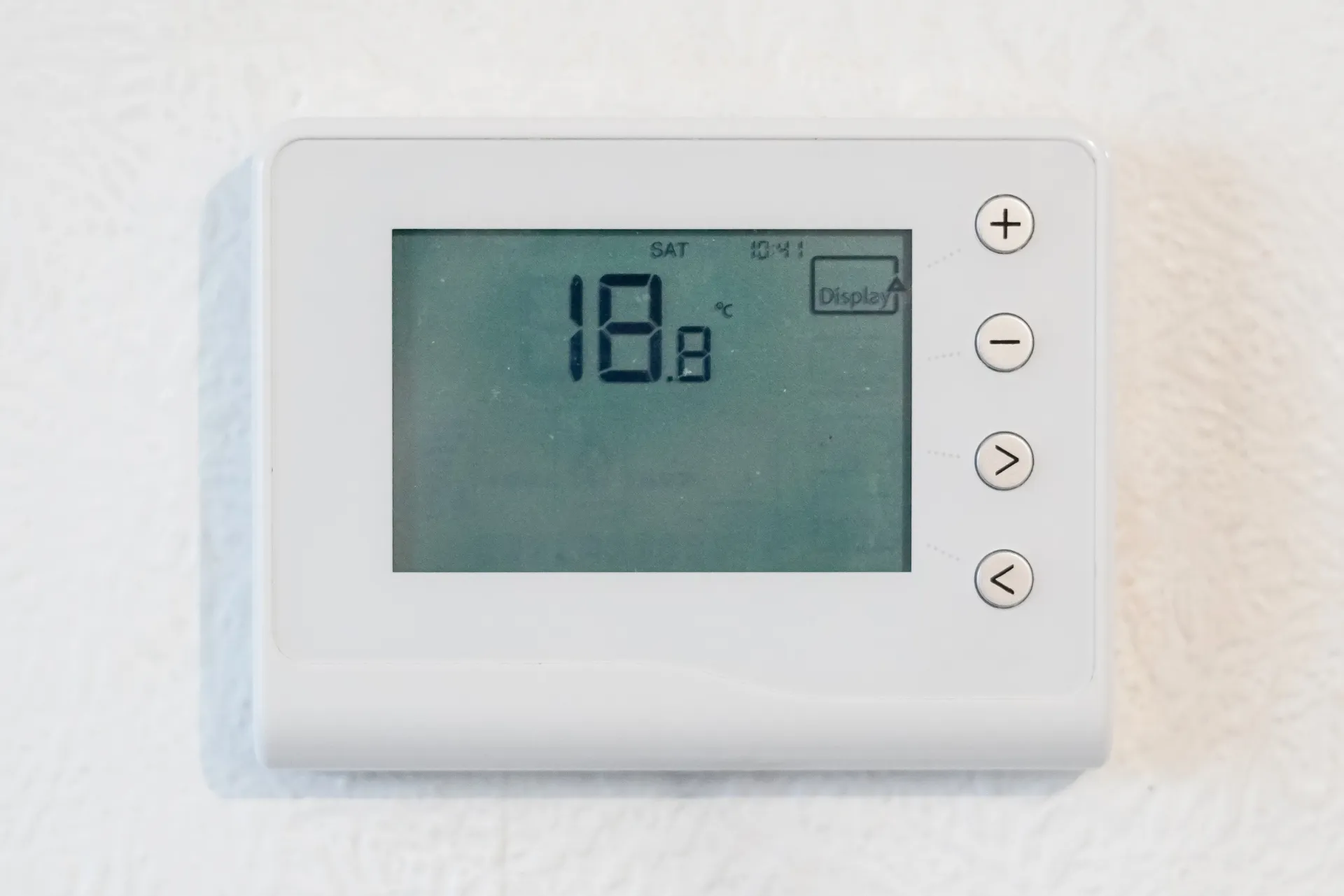 Eine Temperaturanzeige auf der 18,8 Grad Celsius abgebildet ist.