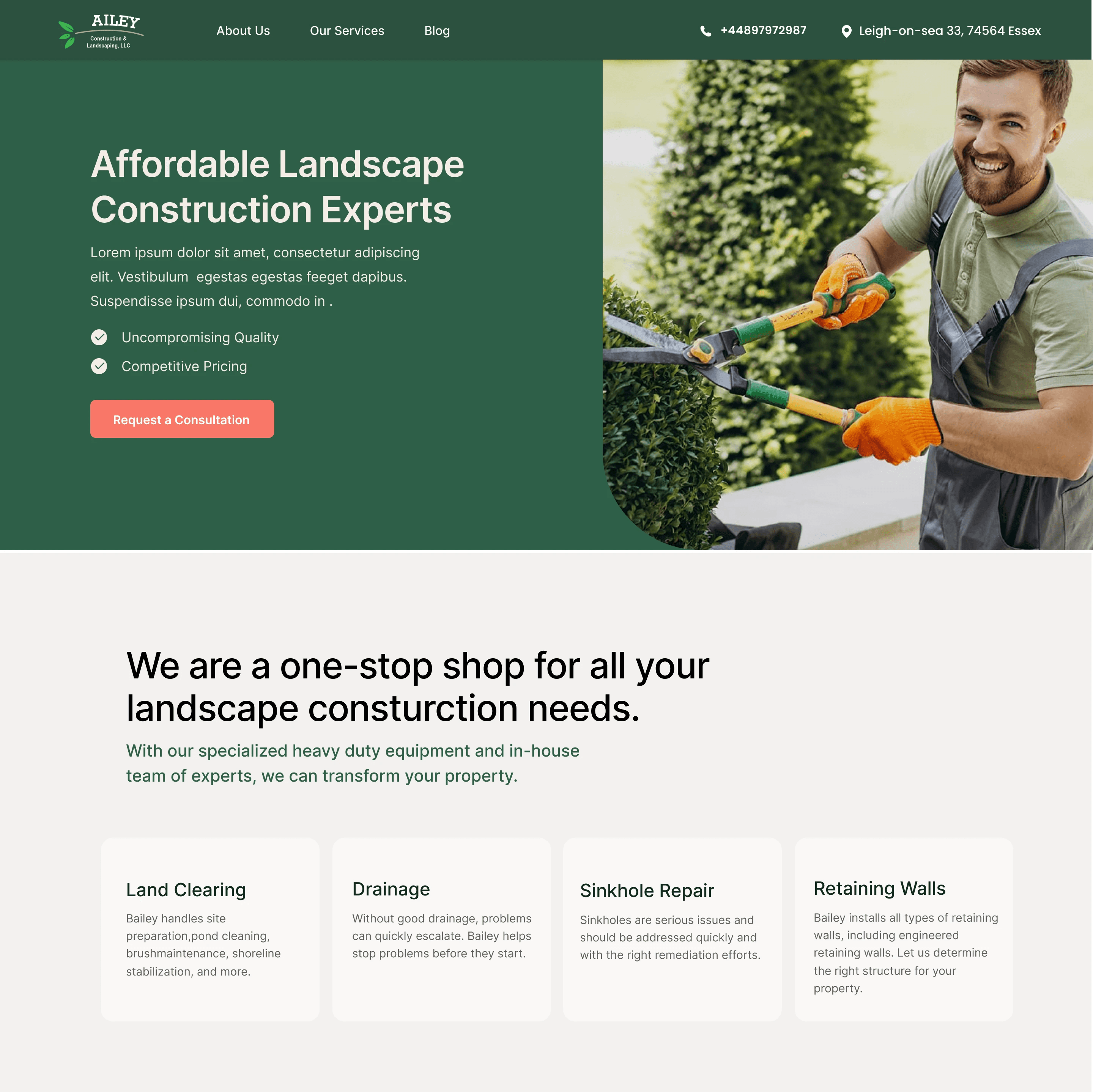 landscaping website template