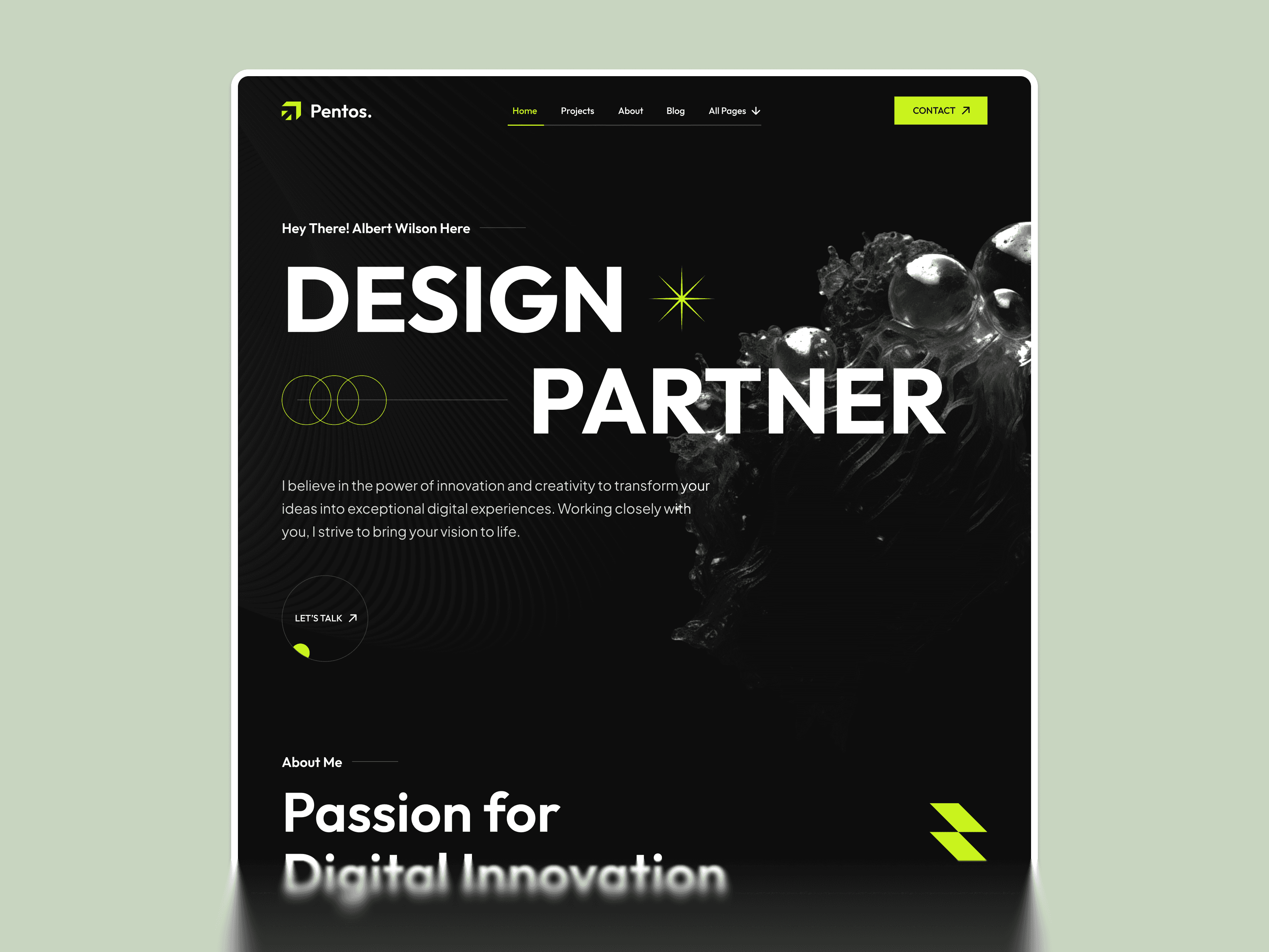 framer portfolio template