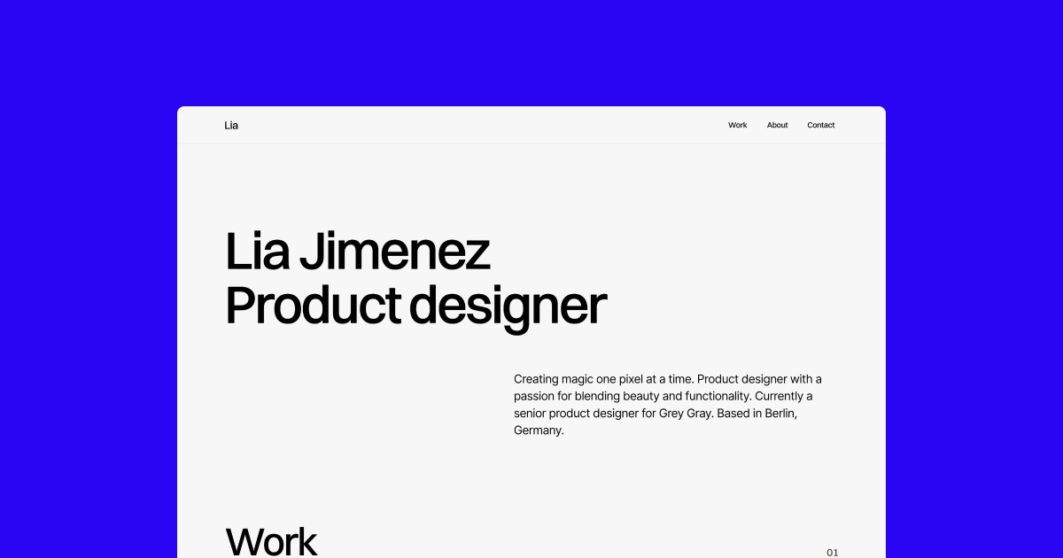 Format · Portfolio Template for Framer