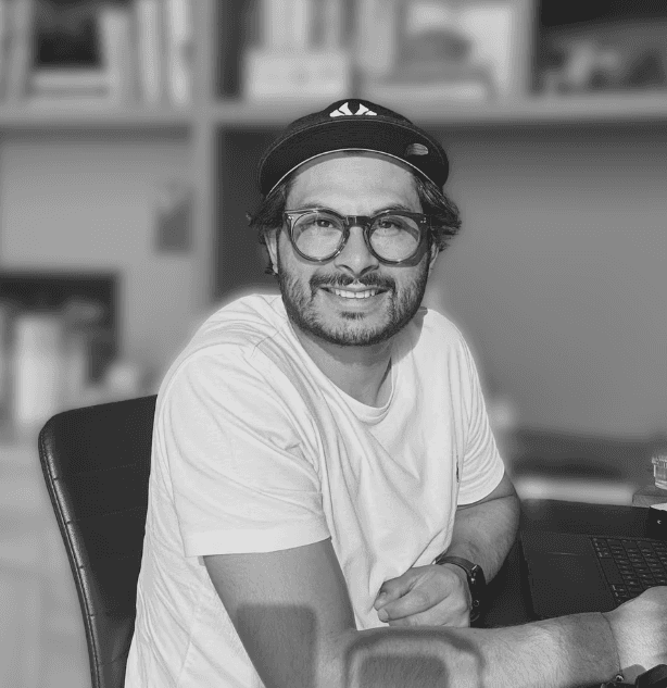 man in black button-up shirt