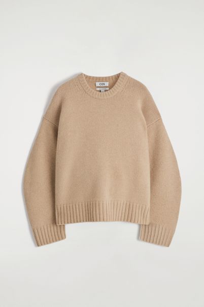 COS Chunky Pure Cashmere Cowl Neck Sweater