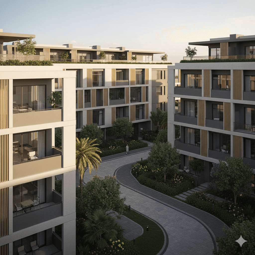 a living room filled with furniture and a large window