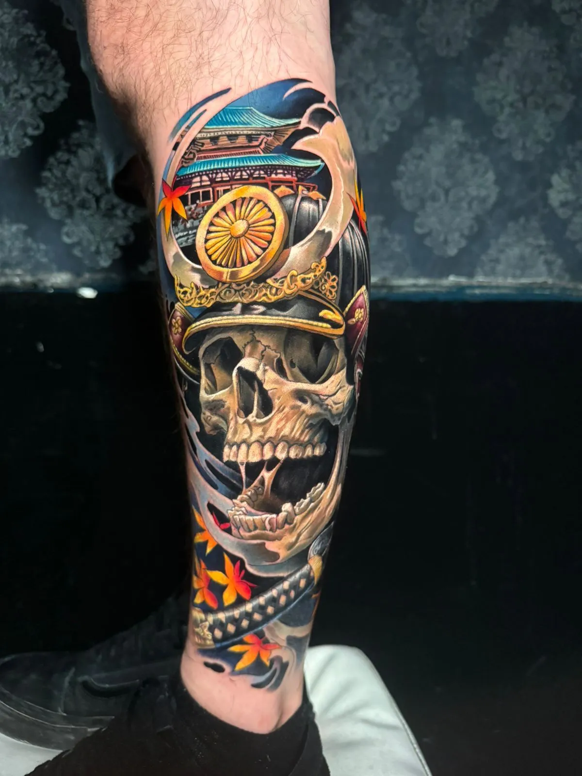 Black and grey Egyptian tattoo Prenzlauer Berg