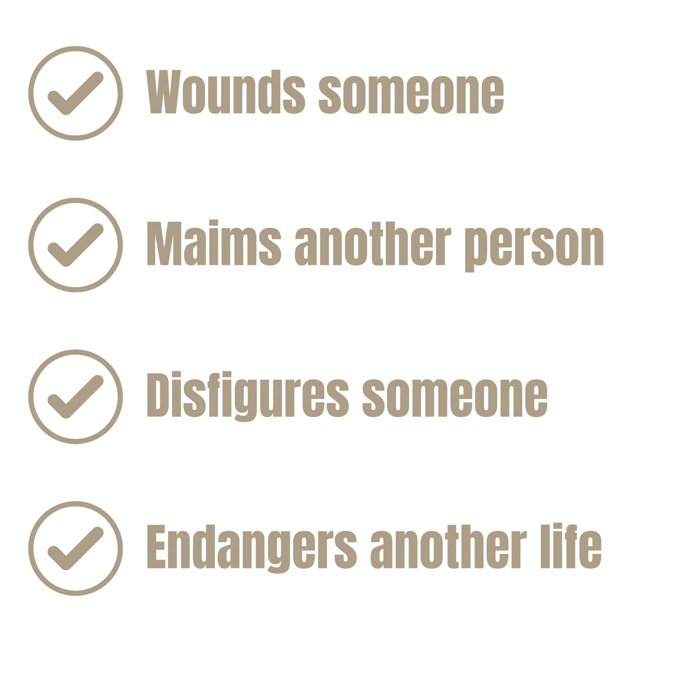 An infographic about the criteria of aggravated assault.