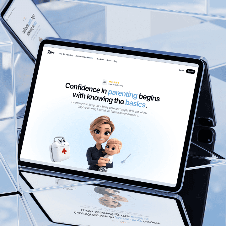 Baby Safe Basics Mock-Up Site By www.studio95.com.au