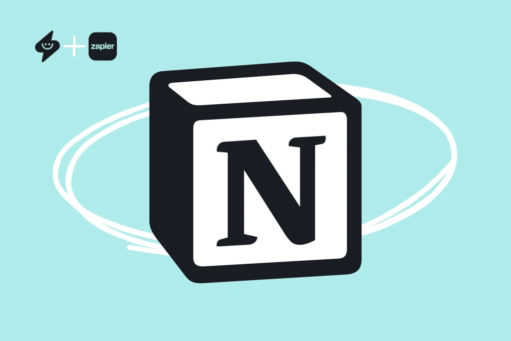 Notion logo cube with Supernormal and Zapier integration icons