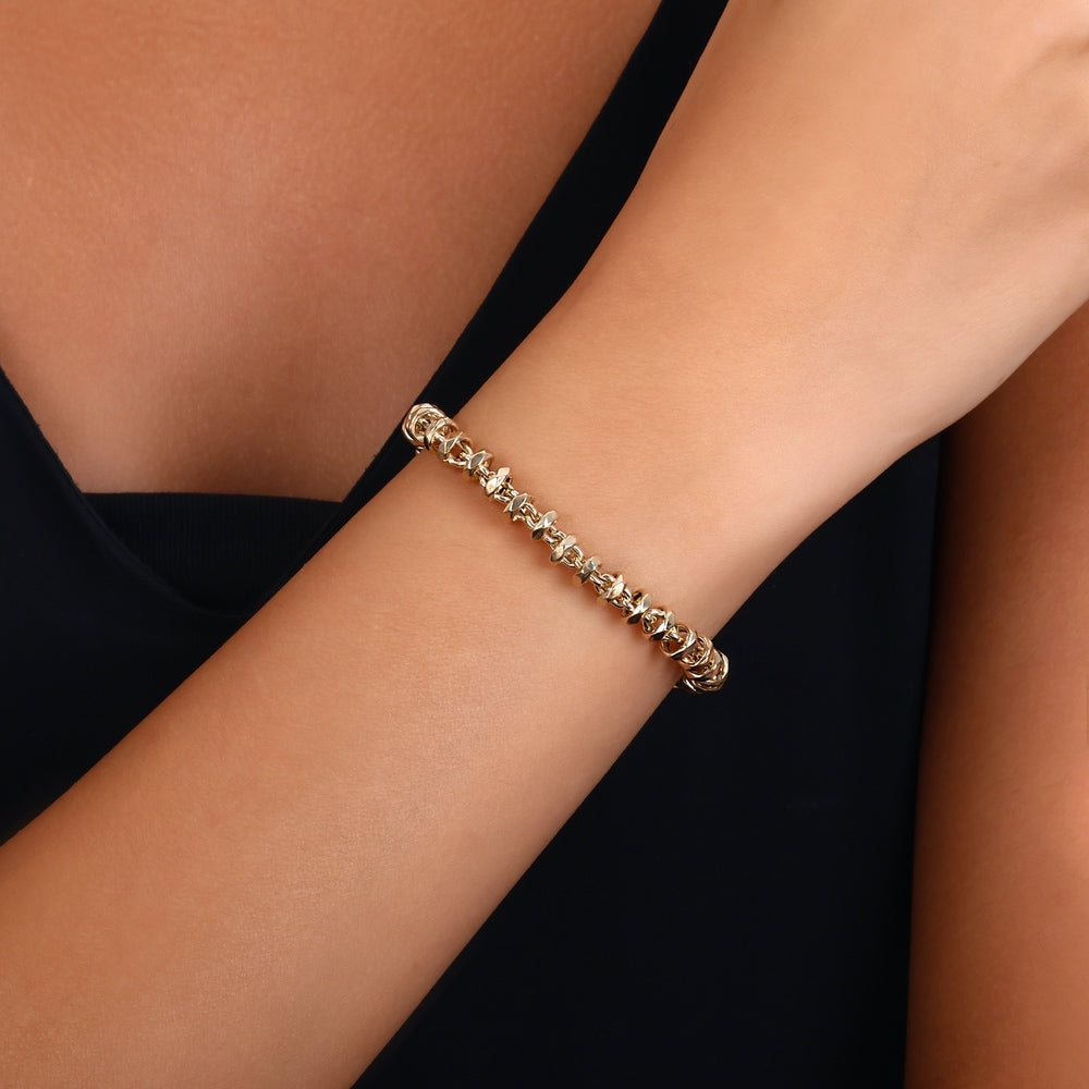 Assos Pırlanta 14 Ayar Altın Tasarım Bileklik Şık ve Zarif