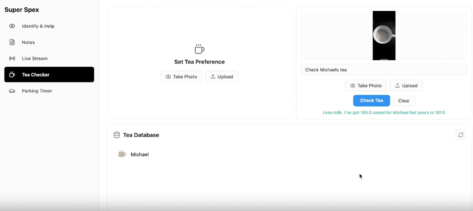 AI tea-maker for tradesmen