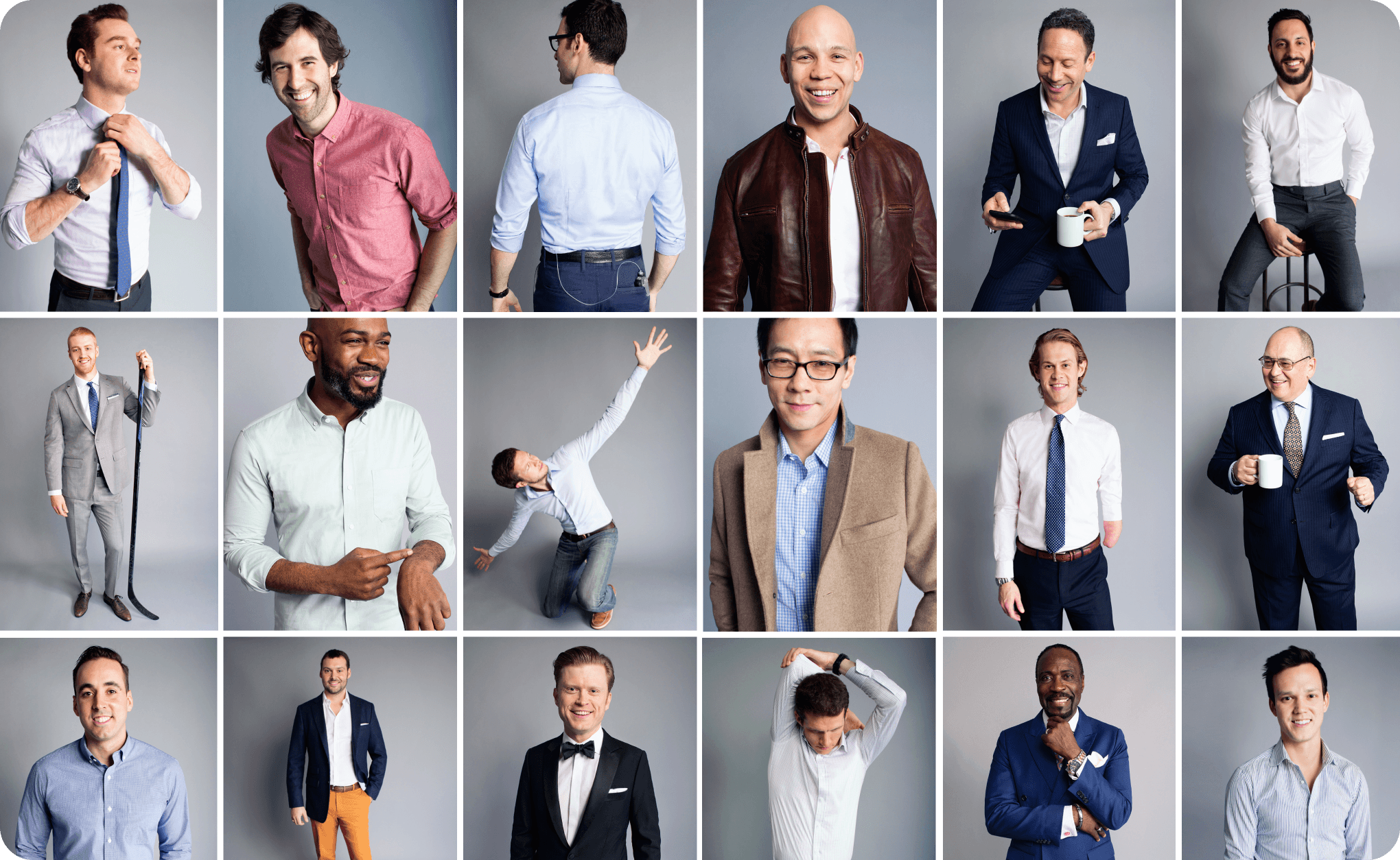 Images of people in personalized clothing