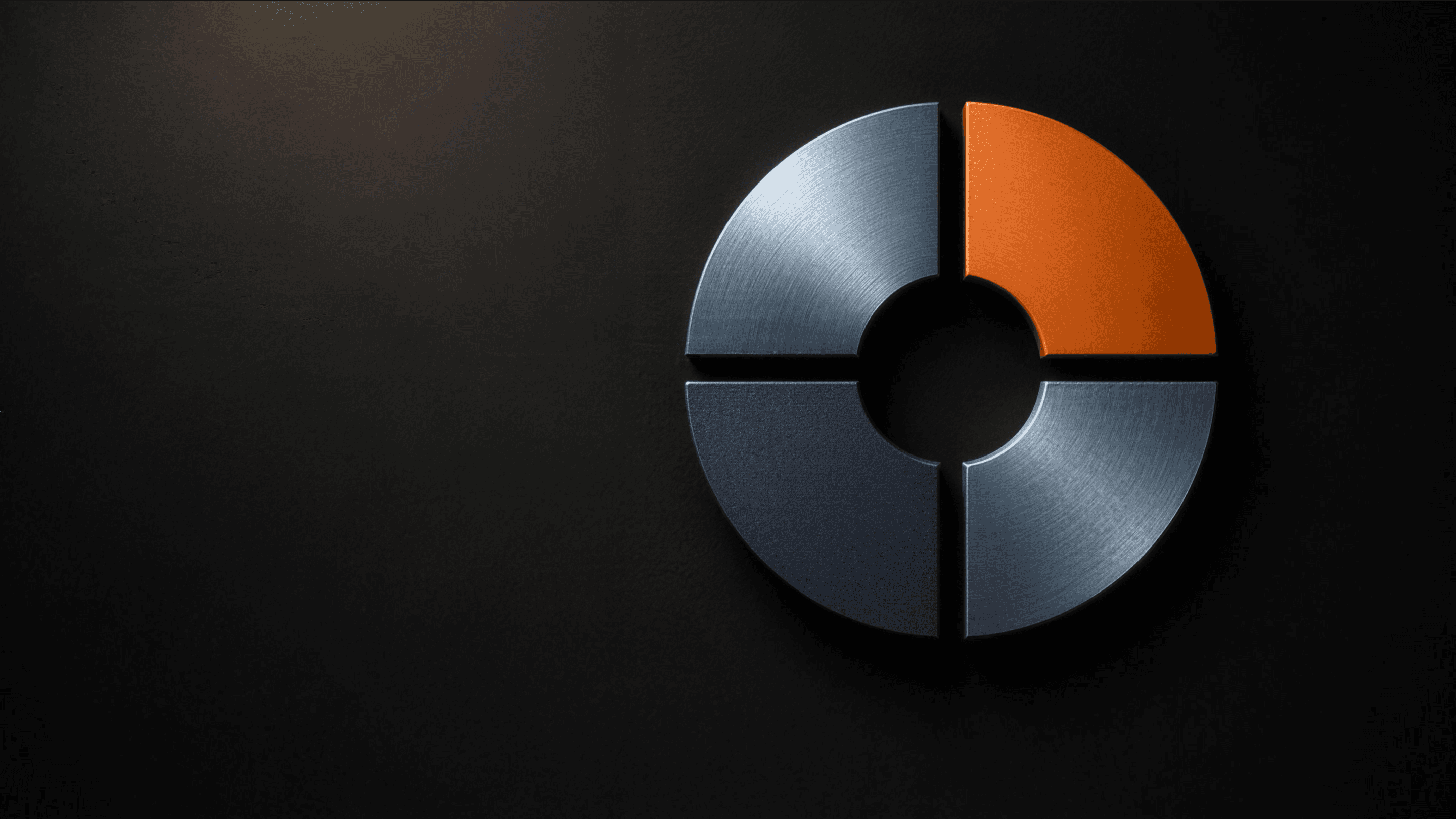Four geometric segments arranged in a circle, representing 90-day digital marketing planning cycles