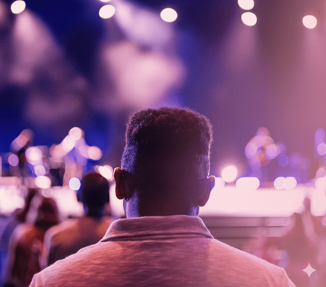 The audience listens to the conference