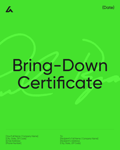 Bring-Down Certificate