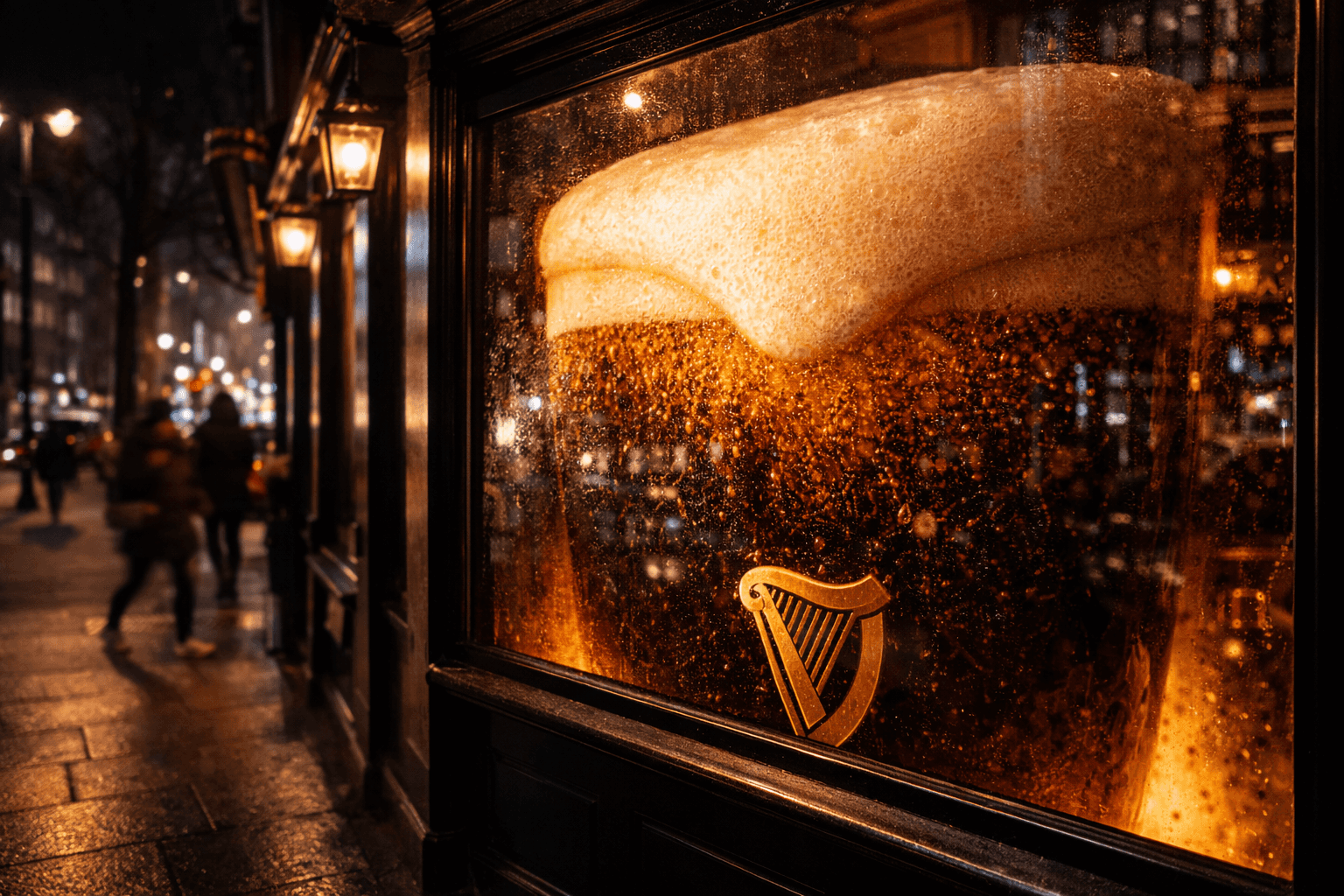 Pub Window Guinness Advert