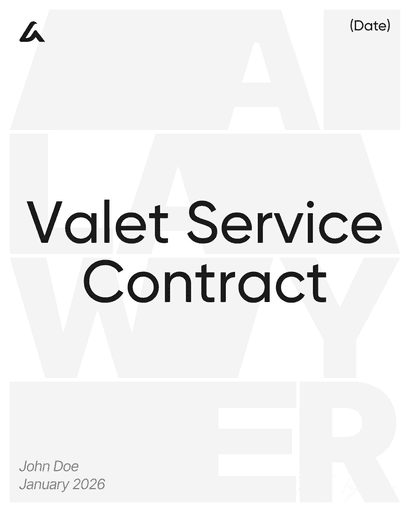Valet Service Contract