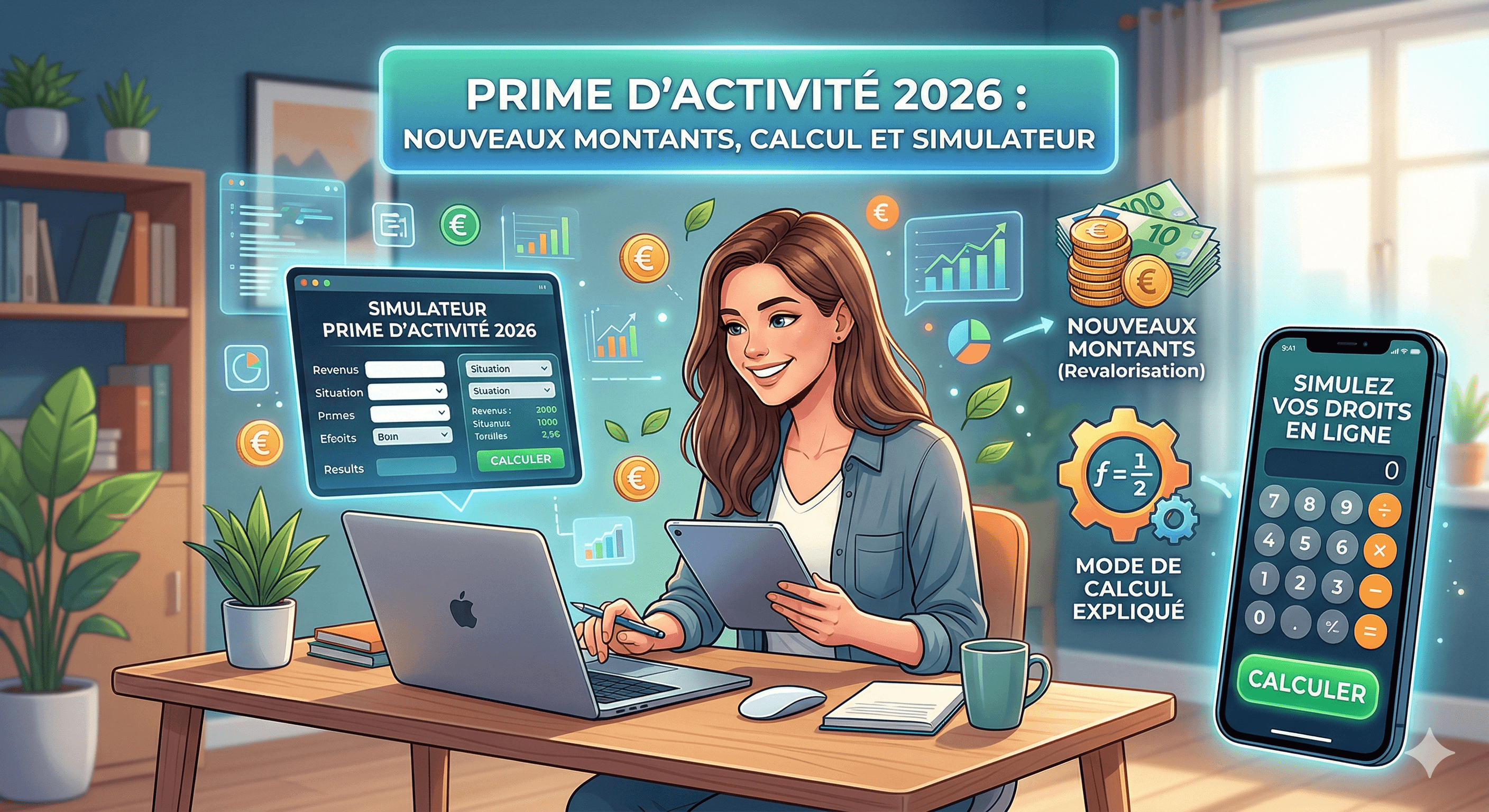 image d'un salarié qui accède à l'article de blog de linkpick sur la prime d'activité pour calculer son nouveau montant d'aide en 2026