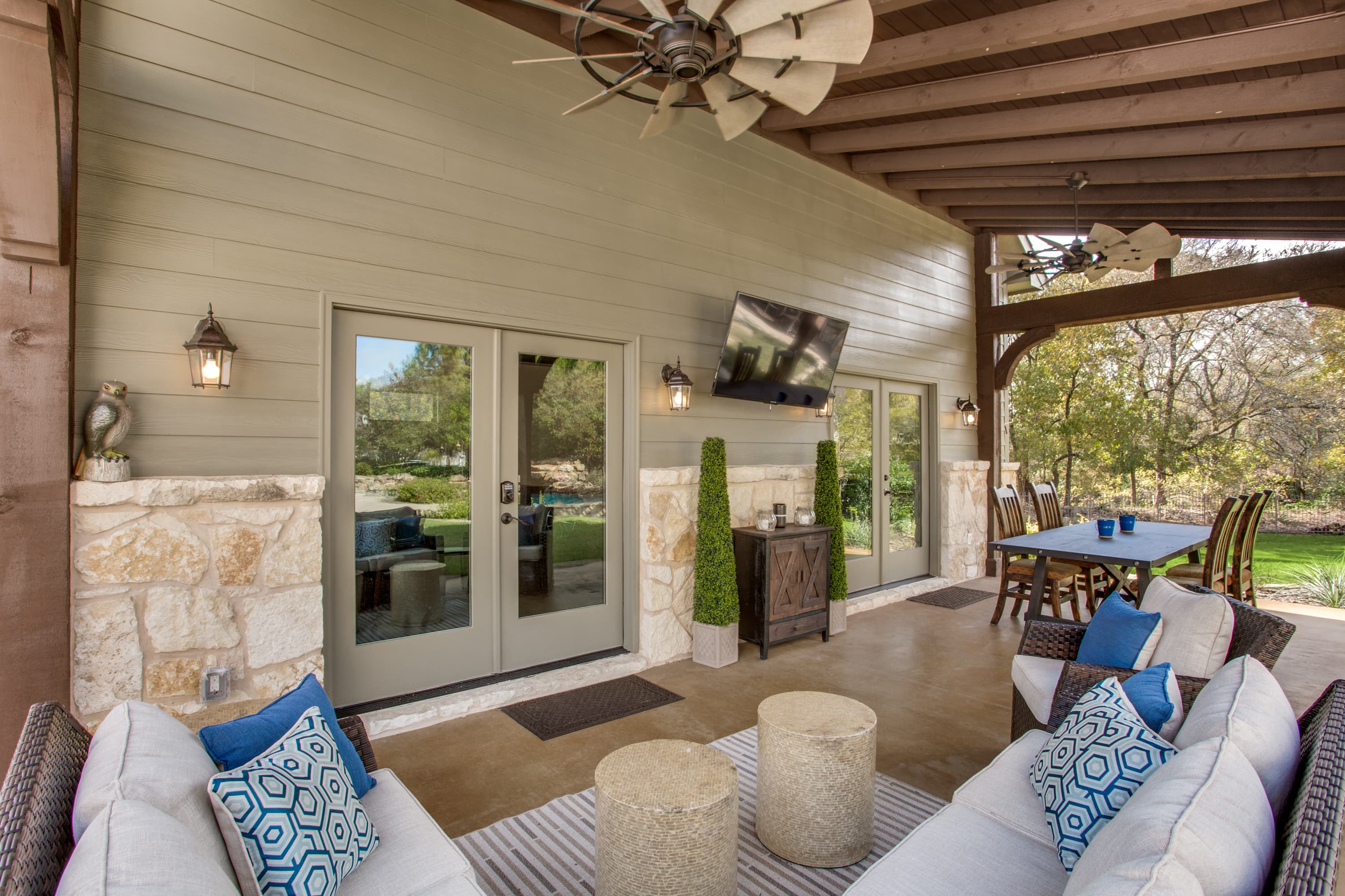 luxury man cave patio construction