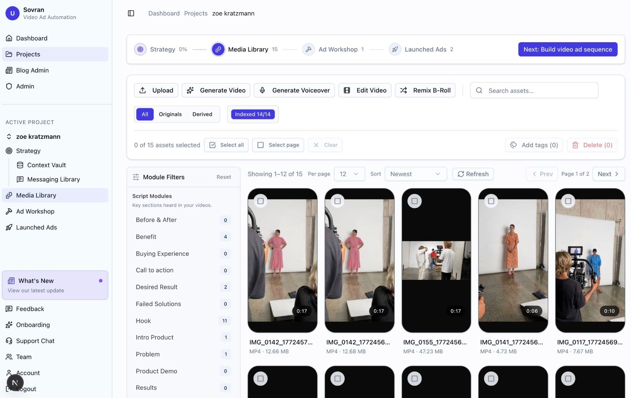 Sovran - Video Editing Tools for Ad Creative