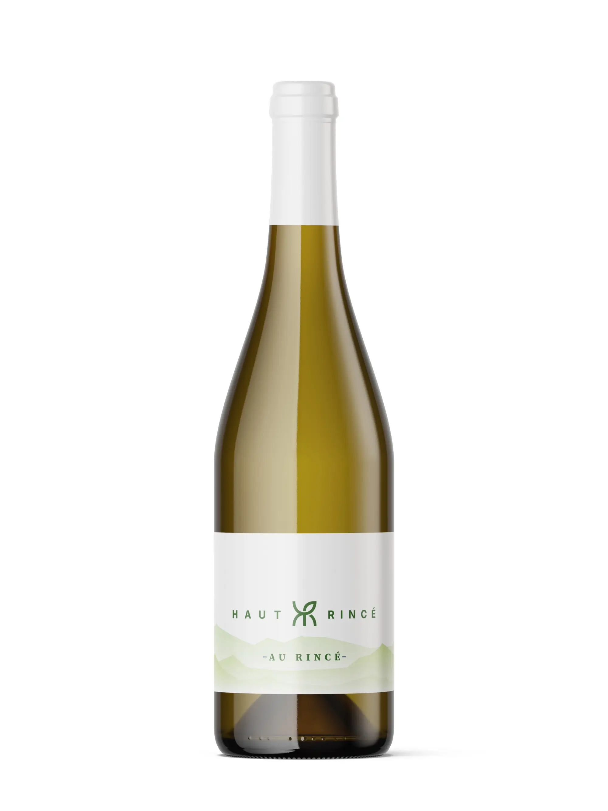 Photo d'une bouteille de vin blanc sec