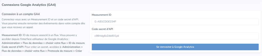 Paramétrage GA4 dans Magnétis