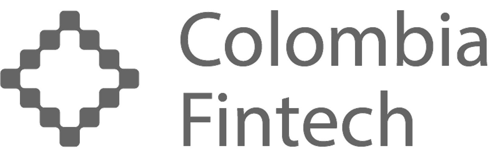 Logo of Colombia Fintech featuring a geometric design and the words "Colombia Fintech."