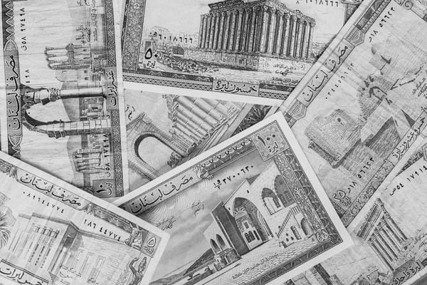 Vintage lebanese currency