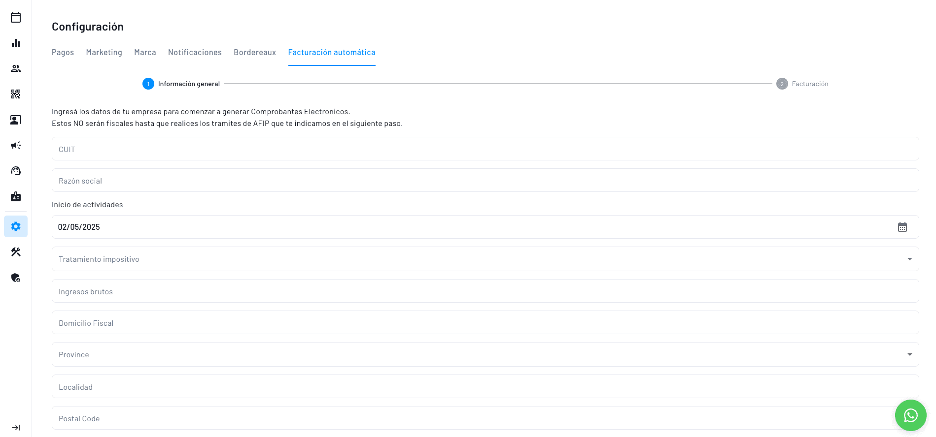 integración directa con AFIP para obtener facturación automática de todas las ventas de tickets
