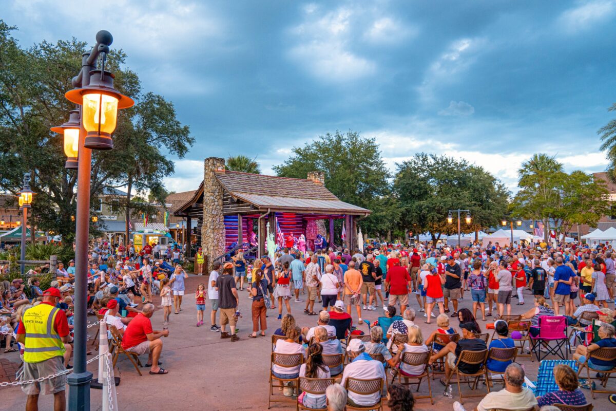 Scoop Busters Pet Waste Removal - The Villages Dancing at The Square