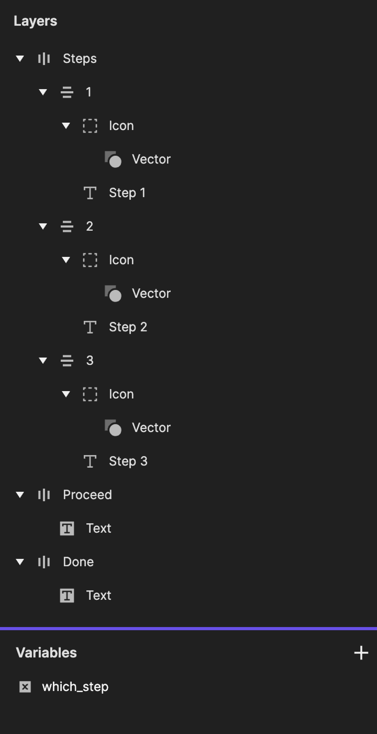 This is a screenshot of layers in ProtoPie.