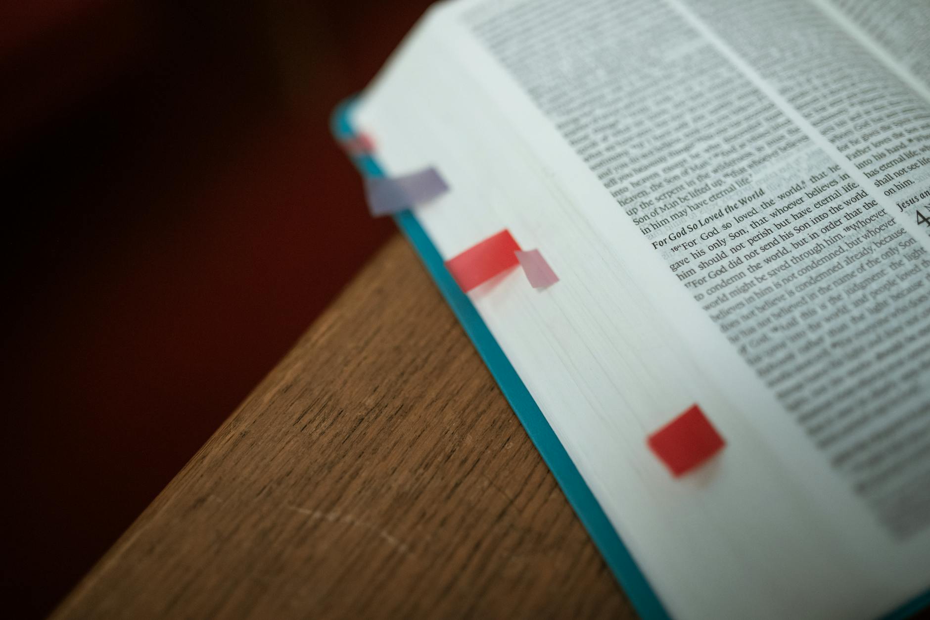 A young student reads a textbook next to a small wooden cross on a desk during a home lesson.