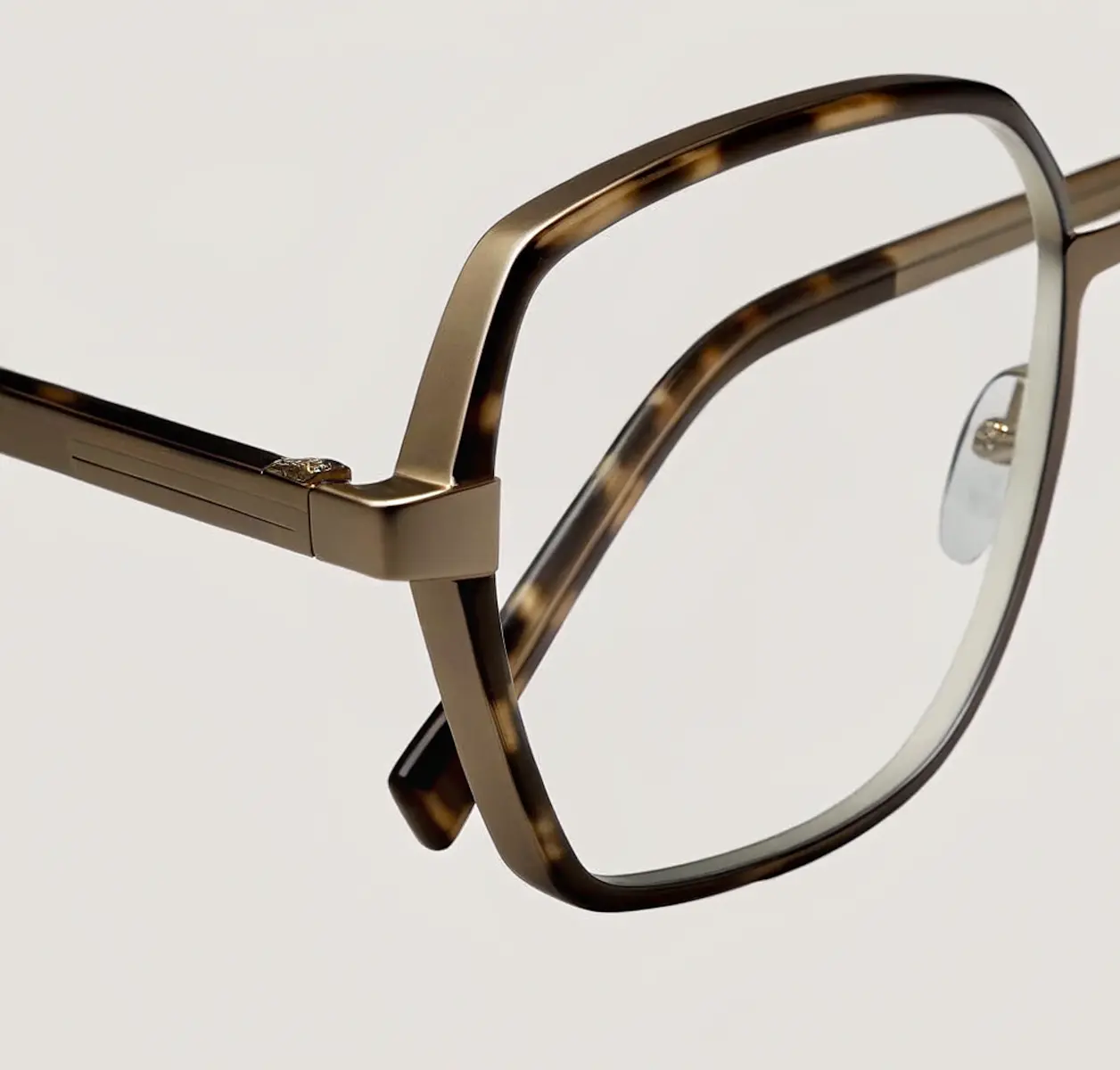 a wearable glass with a cream background