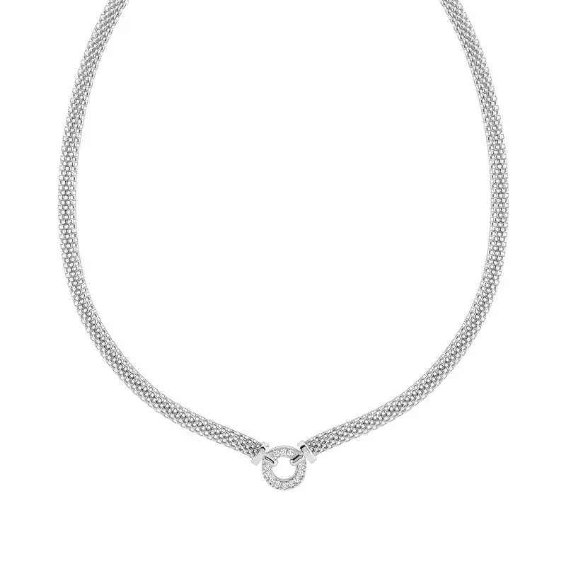 Collier en argent 925 serti d'oxydes de zirconium