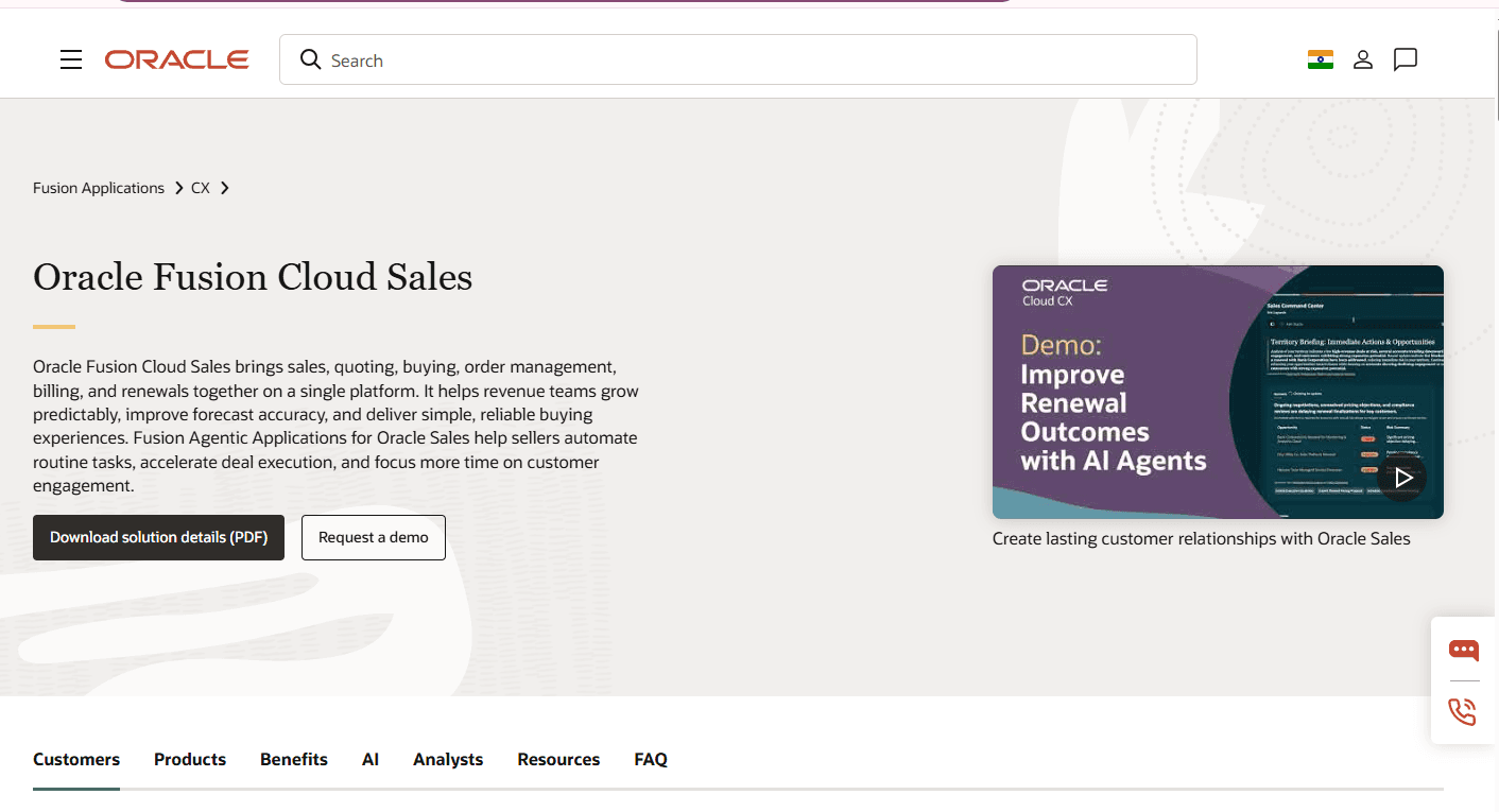 Oracle CX Sales