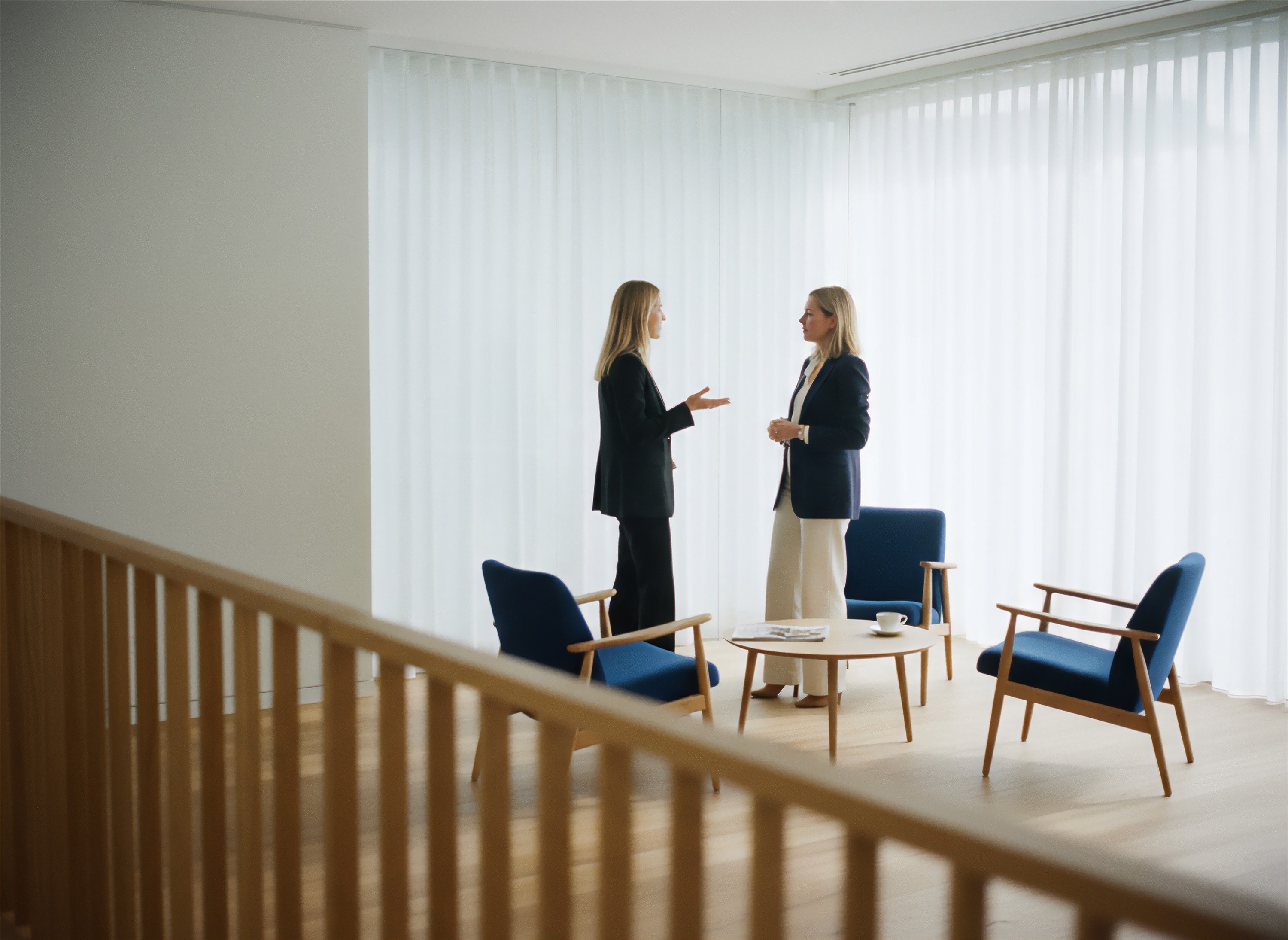 Hero image with abstract blue pattern