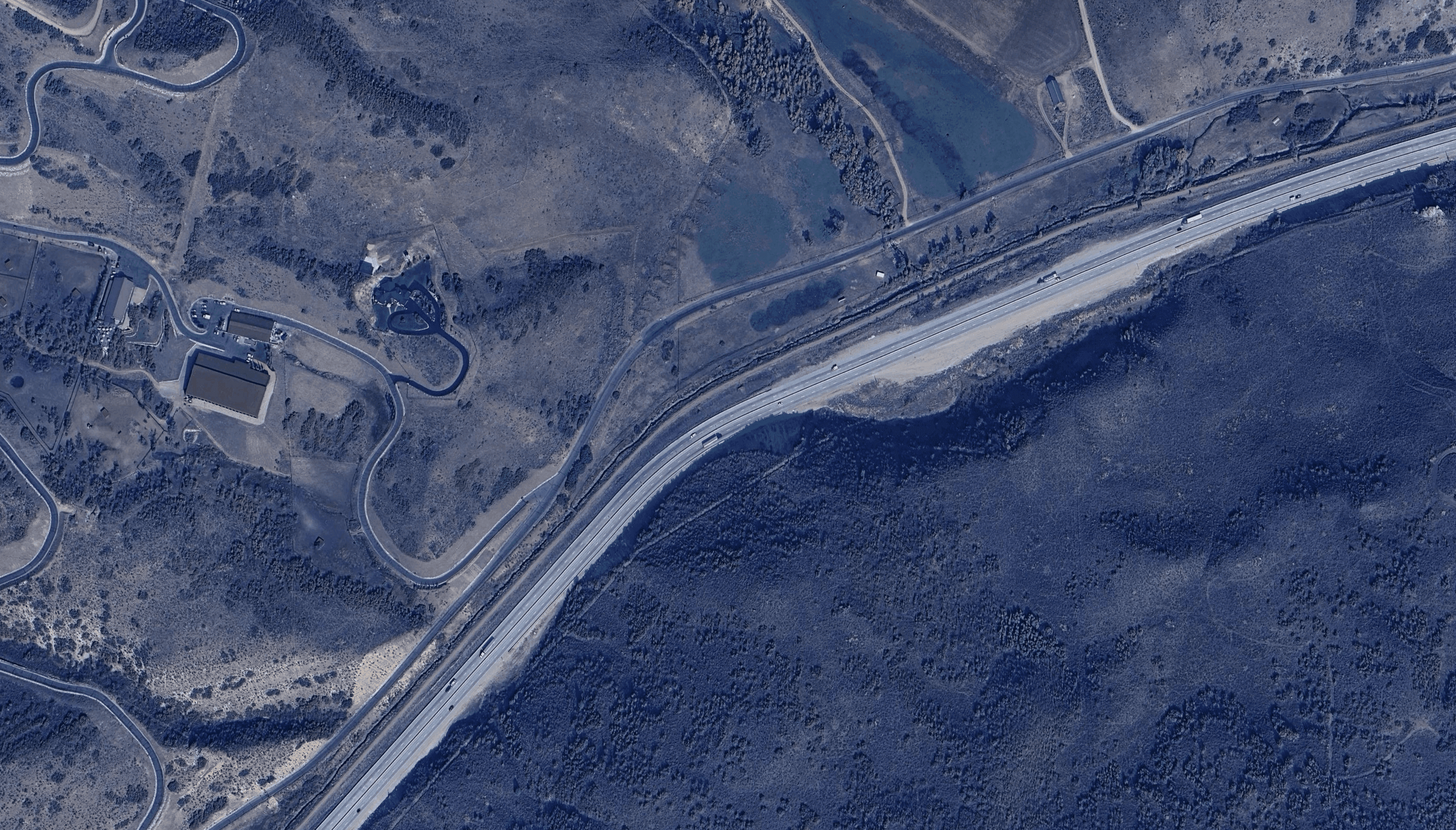Satellite view of the Historic Union Pacific Rail Trail State Park in Utah