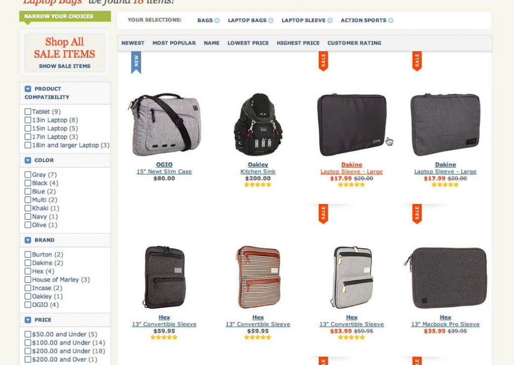 eCommerce catalog management example 2