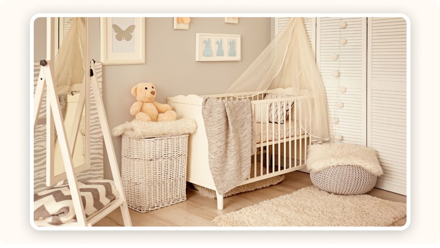 Baby room with modern decor