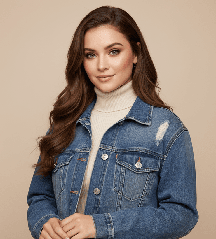 woman wearing turtleneck long-sleeved shirt