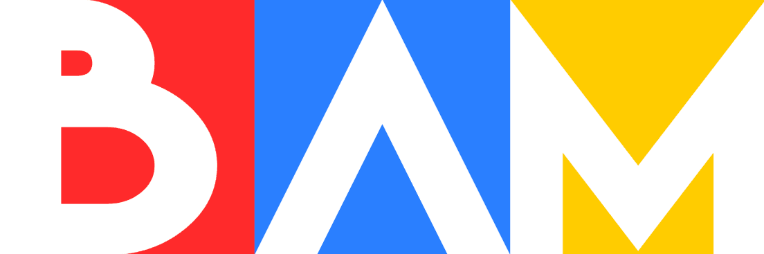 The logo of BAM Tech.