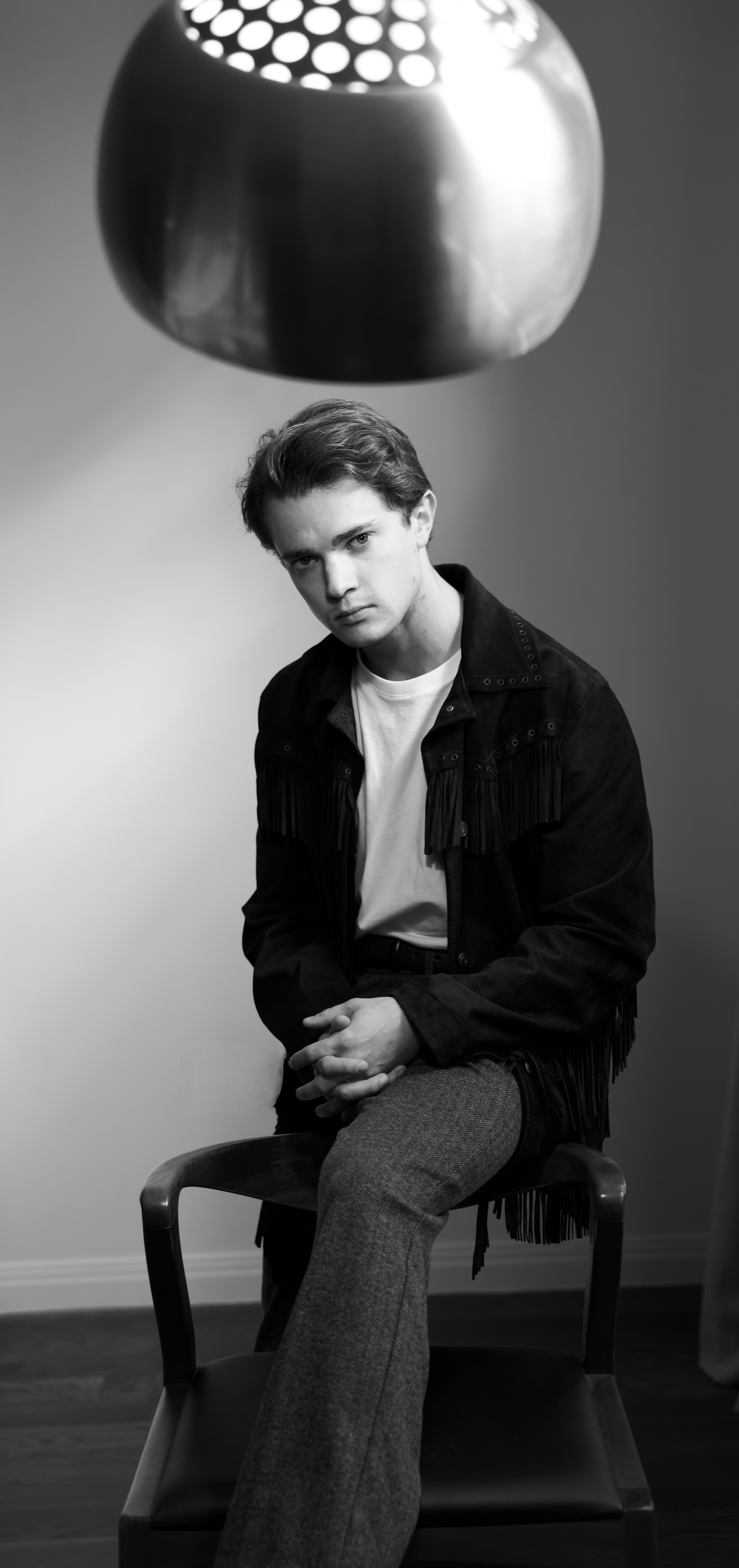 Stylish model in crowd