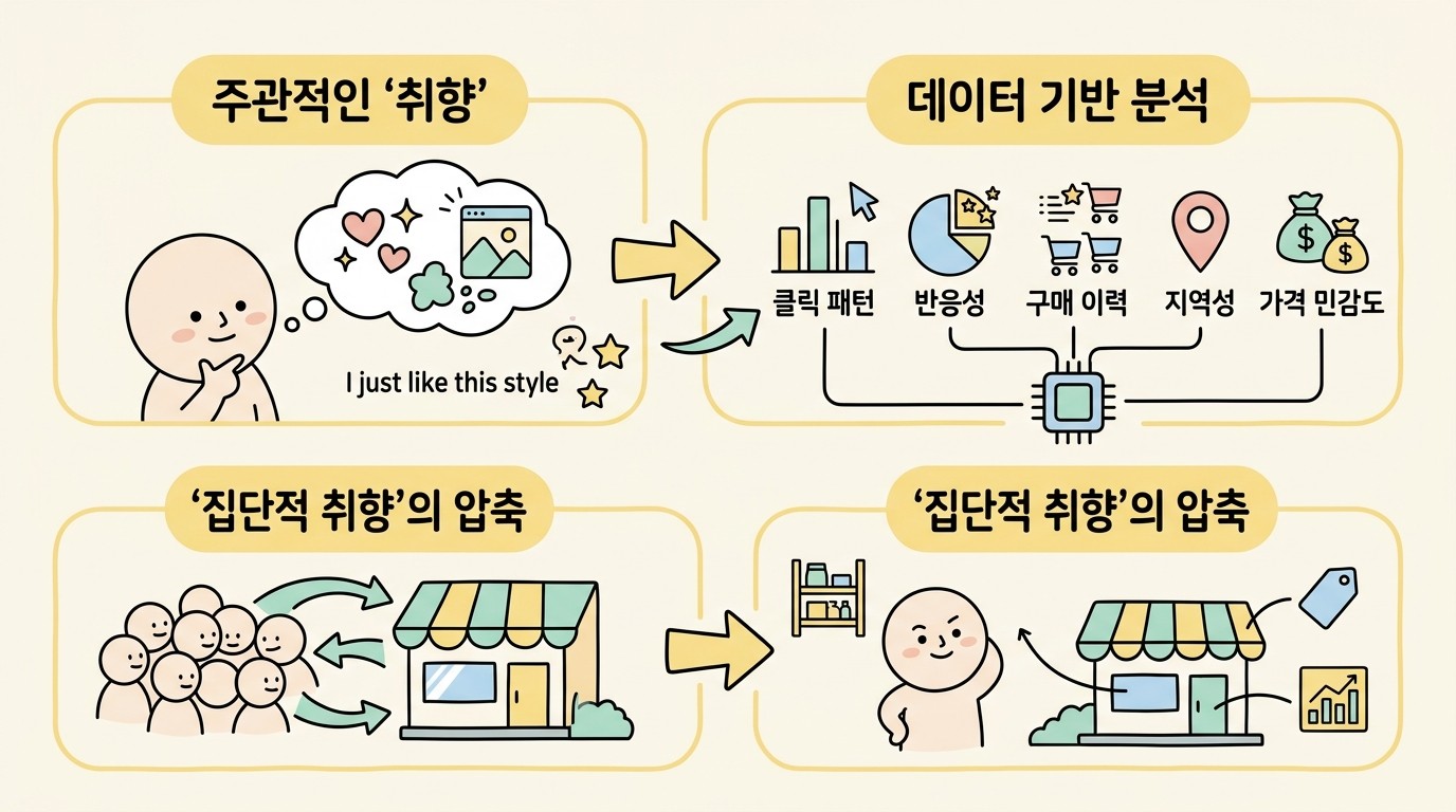 취향처럼 보이지만, 사실은 데이터가 고른 매장입니다