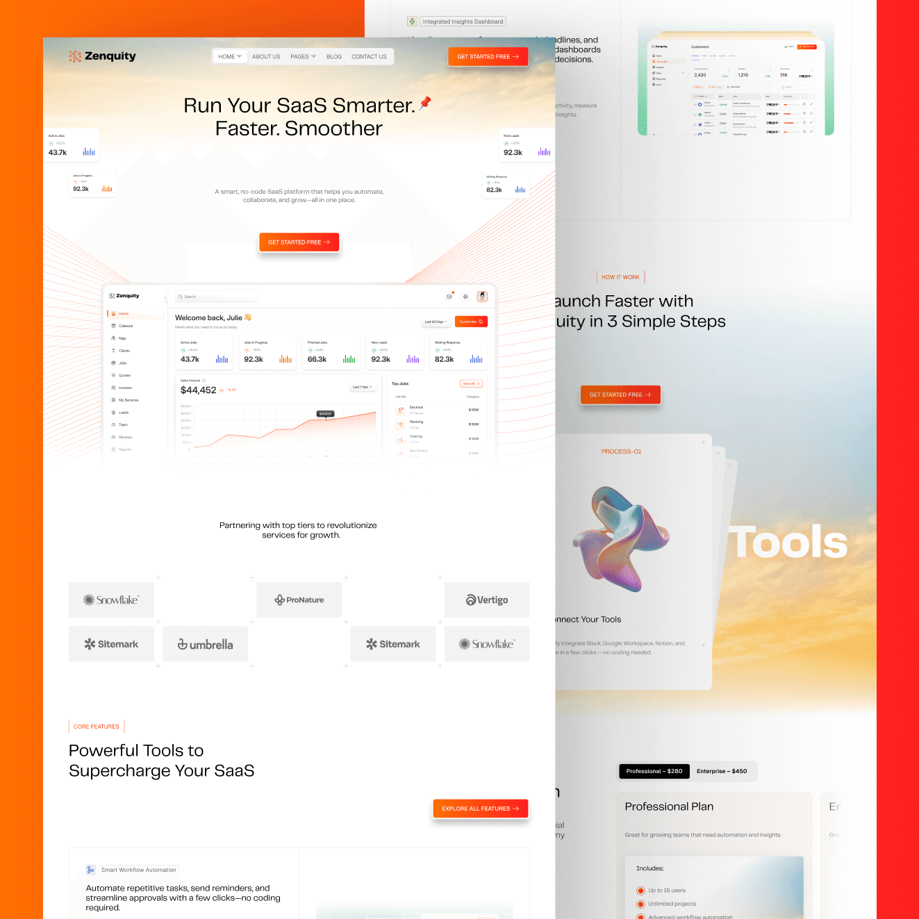 webflow saas template