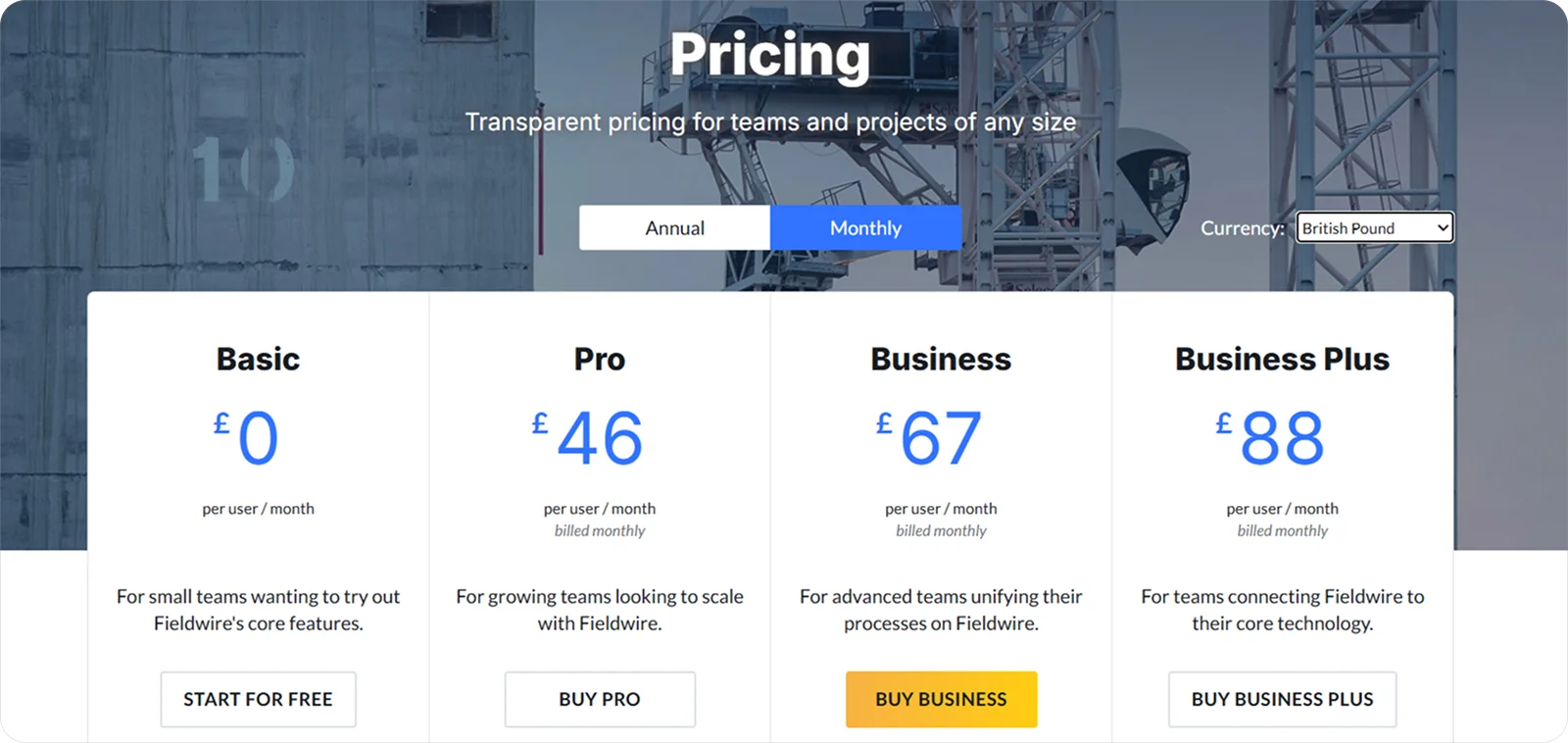 fieldwire-pricing
