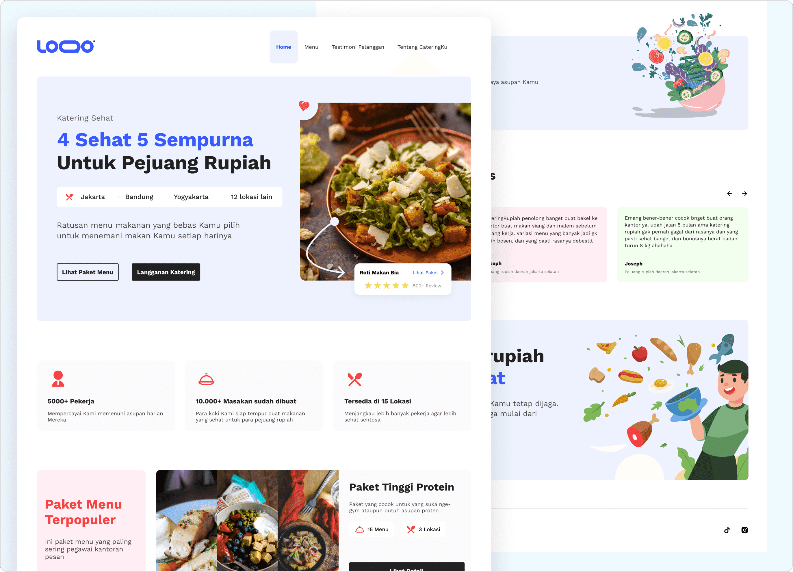 Design website food catering business  by Farel Darari Deksano